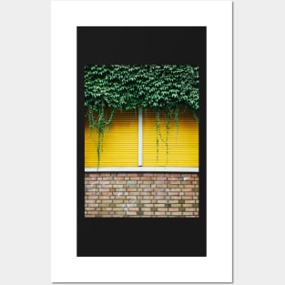 Yellow Window Roller Shutter Posters and Art